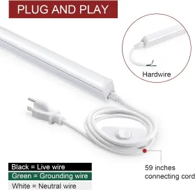 INWT80902465BC 3FT LED LIGHT FOR GARAGE Ceiling Workshop Pack #3