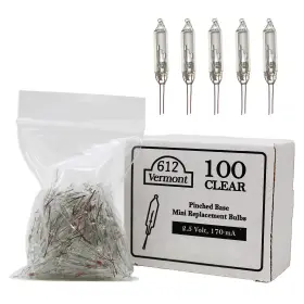855105008891 612 VERMONT Mini Christmas Bulbs Trees Incandesc
