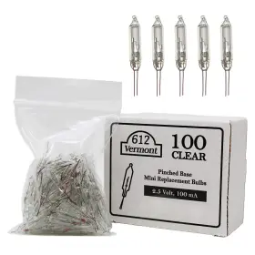 855105008945 612 VERMONT Mini Christmas Bulbs Trees Incandesc