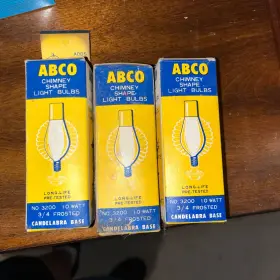 03209 ABCO Chimney Light Bulb Frosted Nos