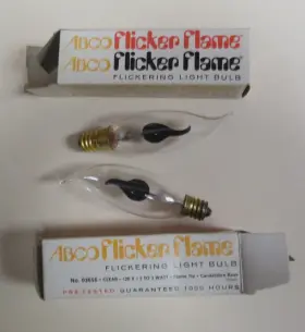 03659 ABCO Flicker Flame Smalll Base Bulbs Nos