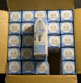 A3682 ABCO Torpedo Light Bulb Candelabra Base Box