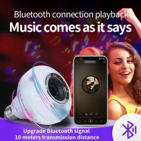 768494235680 AIDENOEY Led Music Light Bulb Bluetooth Base #2