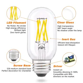 190025905654 AIELIT Dimmable Ceiling Fan Light Bulbs Tubular #3