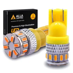 ALL-T10-3014-18Y ALLA LIGHTING Wedge Led Bulbs Amber Bright