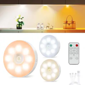YNYD03 ALLTHWO Led Cabinet Lighting Rechargeable Puck Lights