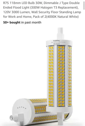 N-R7S118-30W-35MM01 ALQFFHL Led Bulb Dimmable Double Ended