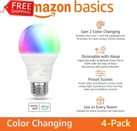 13ASB-A800ST-Q1T AMAZON BASICS Smart Led Light Bulb Changing #2