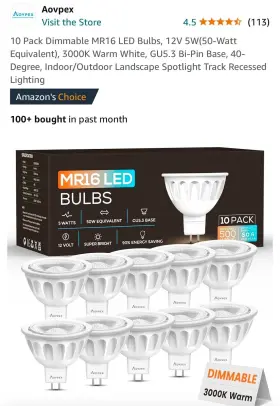 704771397726 AOVPEX Pack Dimmable Led Bulbs