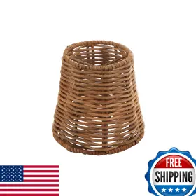 B0C8X7HXFF ASPEN CREATIVE Natural Rattan Empire Clip Lamp