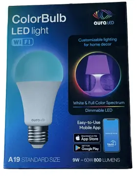 7384 AURA LED Smart Light Bulb Wi Fi Connect Tune Dimmable