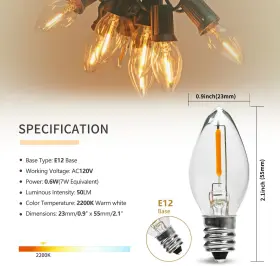 313095752700 AUSTIN COAST Led Night Light Bulbs Candelabra #2