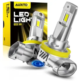 Auxito Mmh8260318-axp H11/h8/h9 Led Bulb 86000lm 6500k White 1 Mini Size Light With Fan