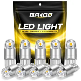 BANGO-10PCS-T10-2SMD-WARM BANGO Led Bulb Bright