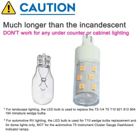767912849386 BAYSHE Wedge Base Led Light Bulb #3