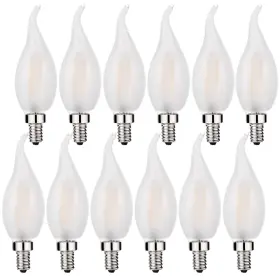 769326355347 BEONLLAY Candelabra Bulb Flame Tip Frosted Glass