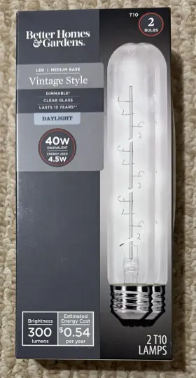 2T10 BETTER HOMES GARDENS Light Bulbs Led Dimmable