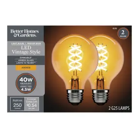 41502 BETTER HOMES GARDENS Led Globe Light Bulb Dimmable Ambe
