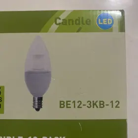 BE12-3KB-12 BIOLUZ LED Pack Torpedo Candle Dimmable
