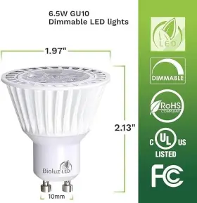 Bioluz Led Blgu10-3k350 Bulbs Commercial Grade Gu10 Light 120v 50w Halogen Replacement