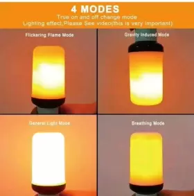 749652699452 BITRUE Led Flame Effect Light Bulb Base Fire #2