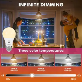 644037259597 BOBOPAI Usb Rechargeable Light Bulb Remote Smart #2