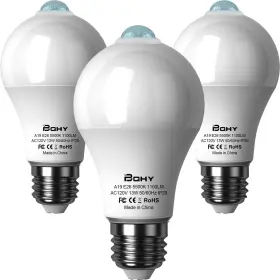 A19HWLB1 BQHY Motion Sensor Light Bulbs Dusk Dawn