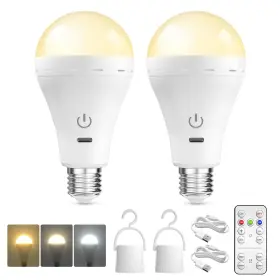 056776439037 BRIGHTARK Rechargeable Led Light Bulbs Remote