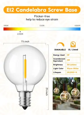 G40-BULBS-NEW BRIGHTOWN Led Light Pack Globe Bulb #2