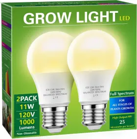 BRGL03W11E26-2 BRIIGNITE Grow Light Led Bulb Pack