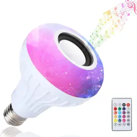 Bsod 703064973494 Led Rgb White Bulb Light Smart Bluetooth Music Audio Speaker Changing Color