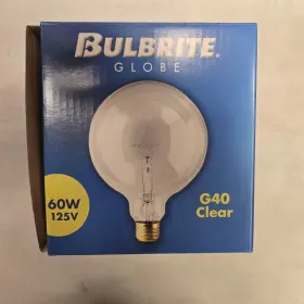 150G40CL BULBRITE Globe Base Light Bulb