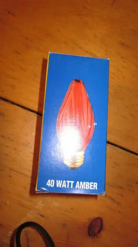 40F15A BULBRITE Fiesta Chandelier Bulb Standard Base Amber