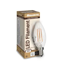739698788760 BULBRITE Led Filament Candelabra Bulb Lume