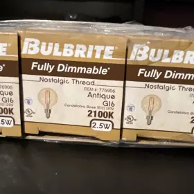 776906 BULBRITE Led Filament Dimmable Light Bulb Candelabra #3