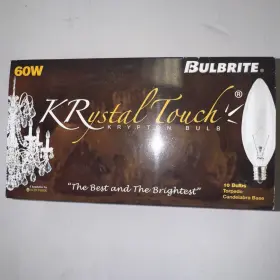 KR25CFC-32-10PK BULBRITE Krystal Touch Flame Tip Chandelier