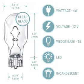 728488183809 BULLETSHAKER Wedge Base Light Bulbs Malibu Pack #2