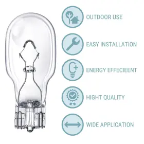 728488183809 BULLETSHAKER Wedge Base Light Bulbs Malibu Pack #3