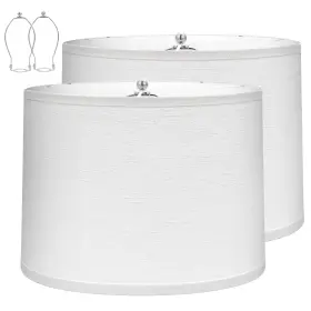 B0FHPRJK4M CASTAL BLUE Lamp Shades Set Bottom Drum Harp Floor