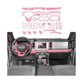 Cherocar Hm20251225 27pcs Pink Interior Trim Panel Kits Fit For 2021-2026 Ford Bronco De