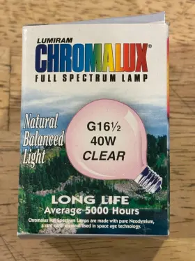 395FF CHROMALUX Lumiram Spectrum Lamp Bulb Candelabra Base
