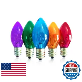 B0CHF2KRNJ CHYPARTY Multicolor Christmas Light Bulbs Base