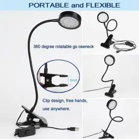 717351084060 CICINY Uv Led Light Clamp Usb Gooseneck #2