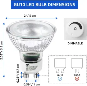 MM-MM-GU10-2024-0328 LED Light Bulbs Halogen Dimmable Spot #2
