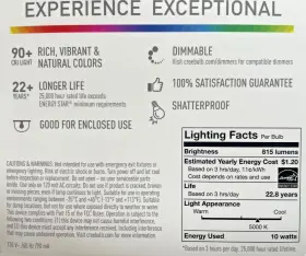 2X60W-1X75W CREE Led Dimmable Light Bulb