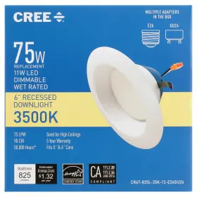 CR6T-825L-35K-12-E26GU24 CREE Lighting Led Downlight