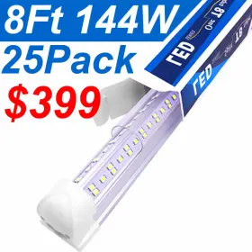 144W CRESTECH Led Tube Light Bulbs Strip Linkable