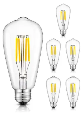 Crlight E26st64/4w40-6d 4w Dimmable 4000k Led Edison Bulb Daylight White 400lm 40w Equivalent E26 St64 V