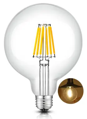 X-D-E26G125-10W-27-1D CRLIGHT Dimmable Led Globe Bulb