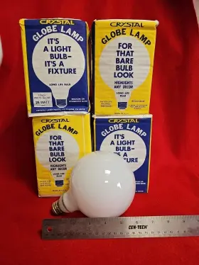 976255185314 CRYSTAL Globe Base Light Bulb Ball Fan